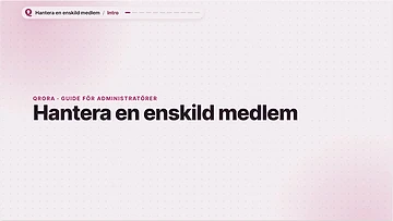 Hantera en enskild medlem preview